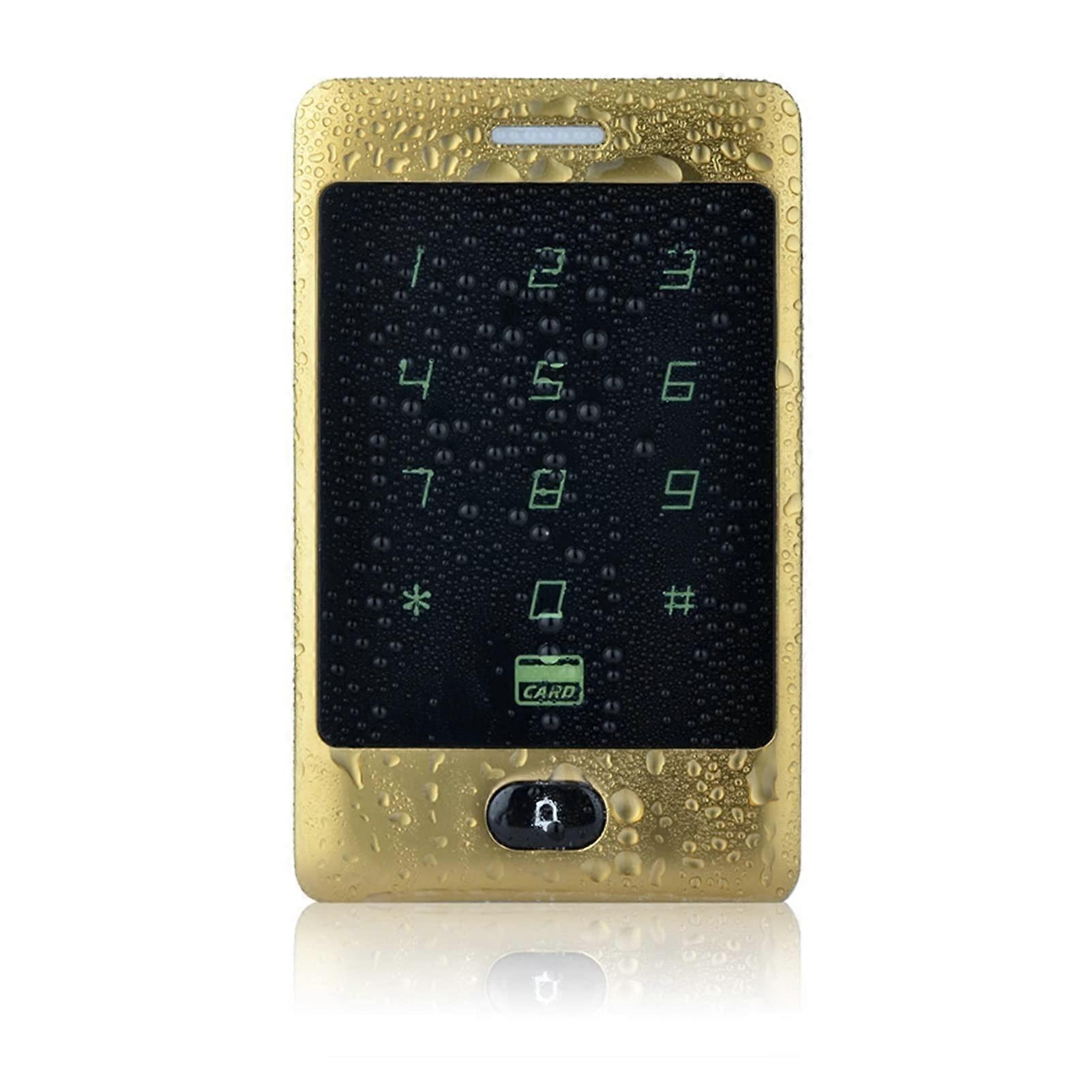 Smart Door Lock Waterproof Touch Keypad Access Control Metal Electronic Gate Lock Fat Golden