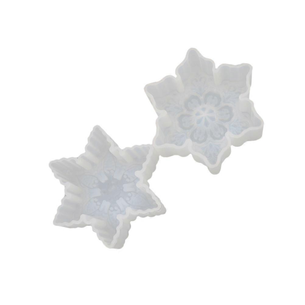 Epoxy Mold Snowflake Shaped Silicone Cake Molds for Baking 2Pcs Set