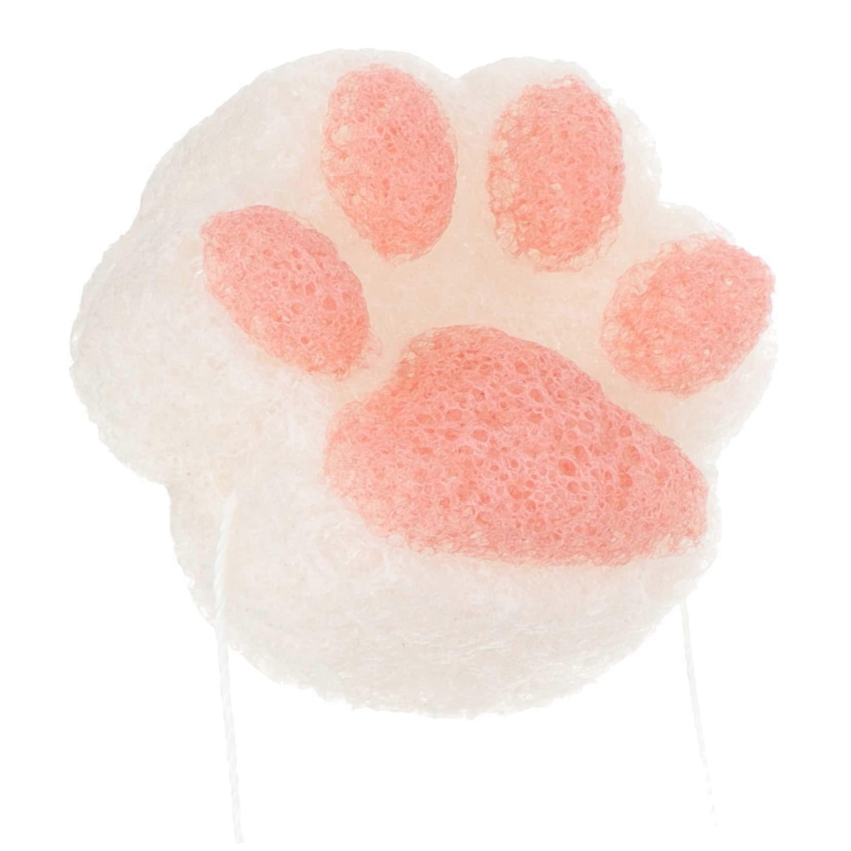 Bath Sponge with Soft Gentle Texture for Body and Face, Quick Drying Design, Bear Claw Shape