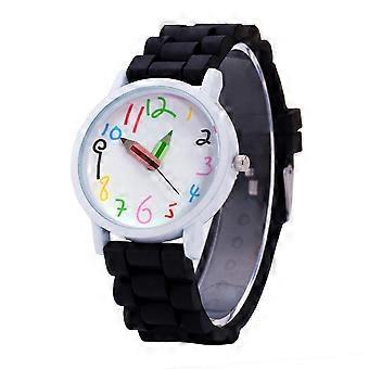Wrist Watch For Kids Pencil Pointer Wrist Watch Childrens Watch Fashion Style Silicone Material 24*3.8cm 1Set