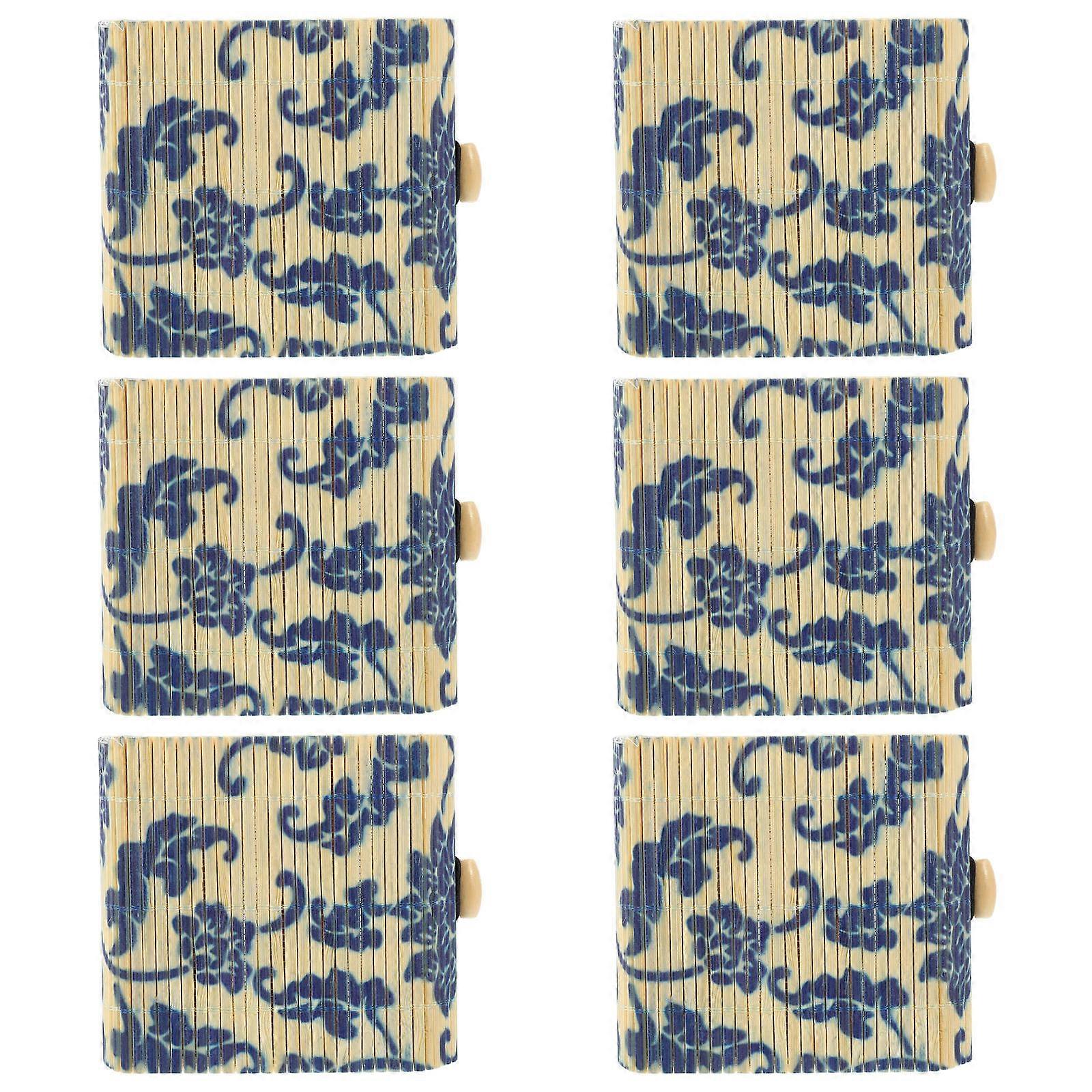 Bamboo Treasure Chest Miniature Box for Storage 18Pcs Multi Color