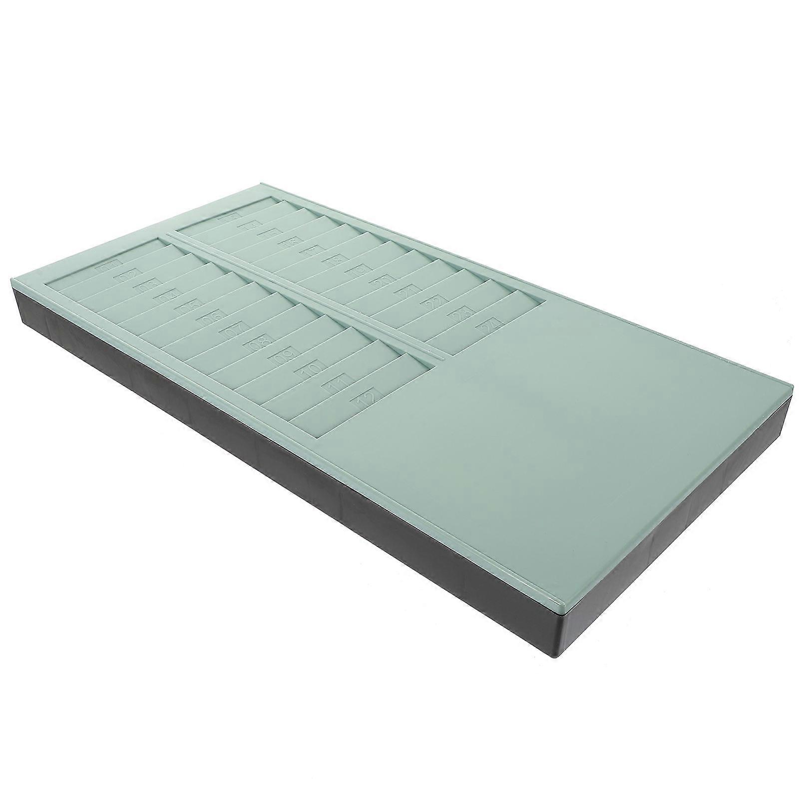 Time Storage Rack Attendance Holder for Storage 2Pcs Blue Plastic Wall Mount