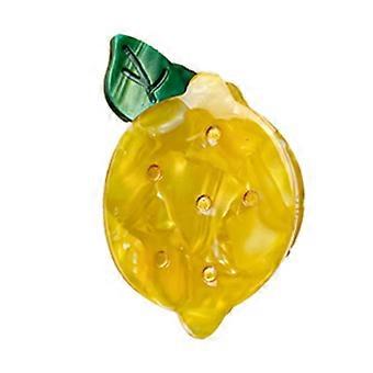 Hair Claw Clip for Women with Lemon Strawberry Pineapple Design, Secure Grip for Braids and Bangs