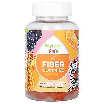 Phytoral, Kids, Fiber Gummies, Orange & Mixed Berry, 60 Gummies