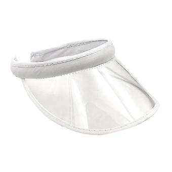 Zonnehoed voor dames met UV-bescherming, transparante klep, golfzonneklep, doorzichtige gekleurde plastic zonneklep