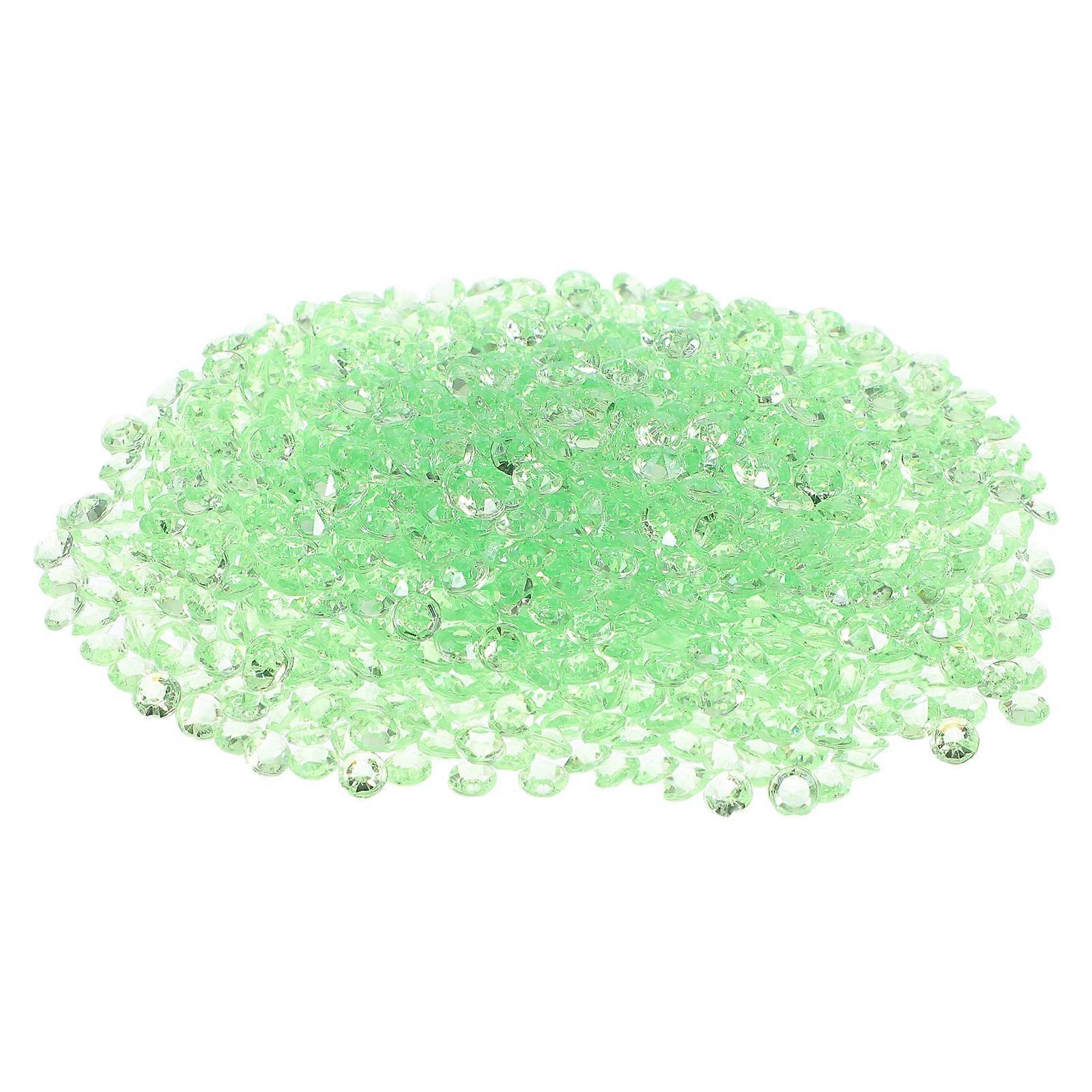 Acrylic Crystal Transparent Wedding Table Scattering with 4000Pcs Light Green