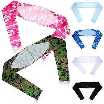 Koelende armmouwen voor dames, geschikt voor golfen, joggen en autorijden, met zonbescherming, comfortabel, lichtblauw, 6 stuks