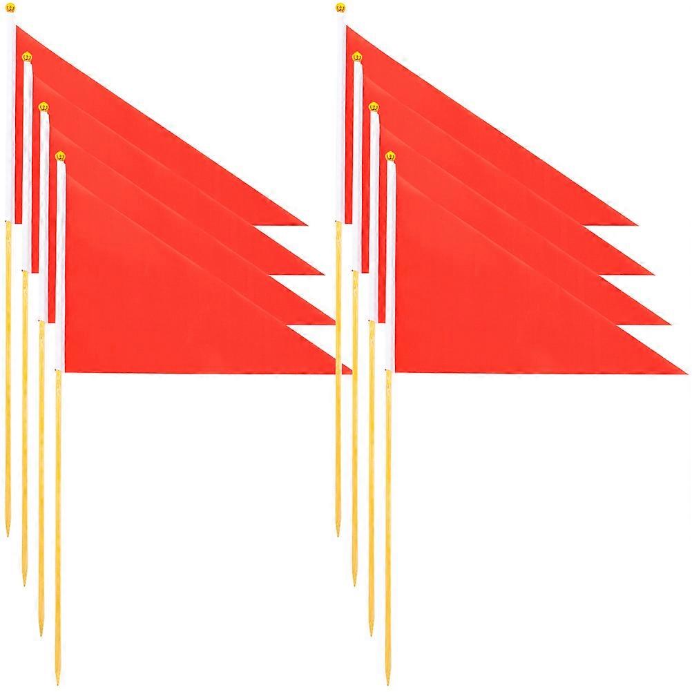 Lawn Marking Flags Construction Marker Triangle Flags for 16Pcs