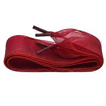 Brede snørebånd i chiffon til sko, 6 par, kreativt design
