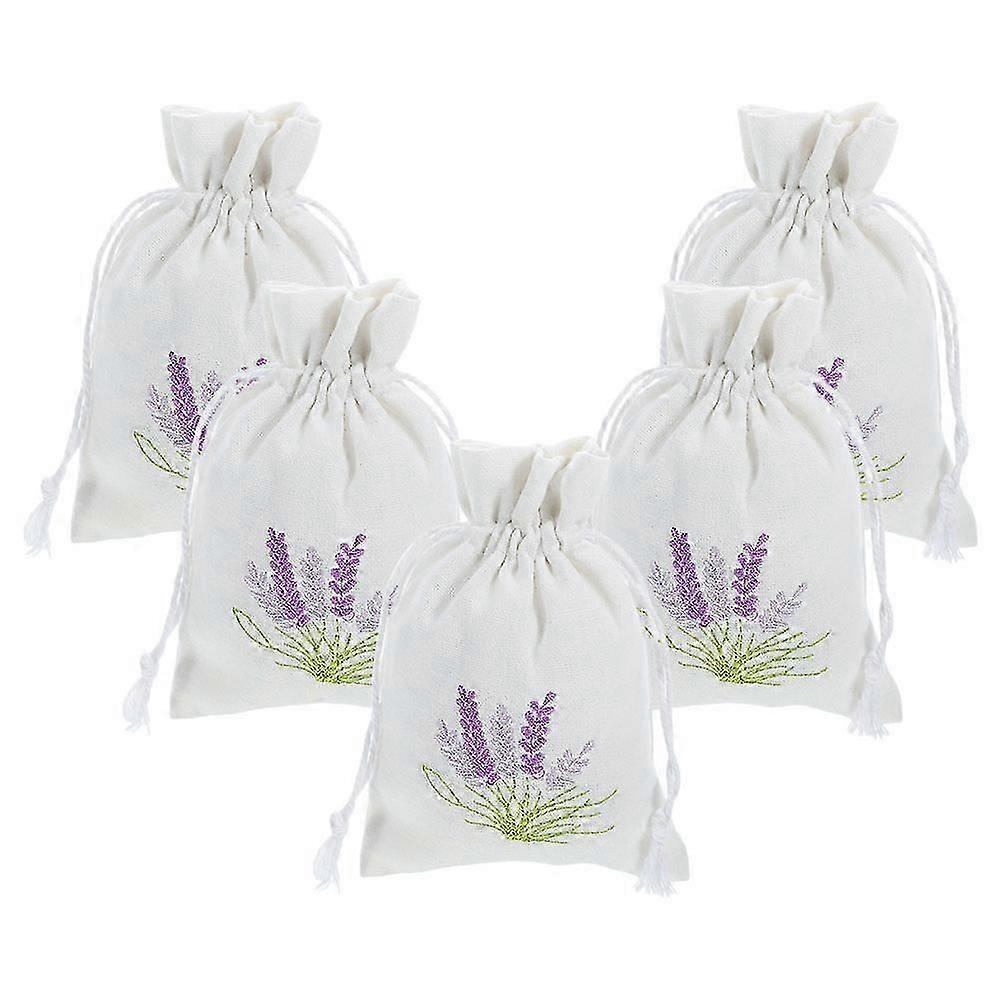 25Pcs Lavender Canvas Drawstring Storage Bags for Small Items