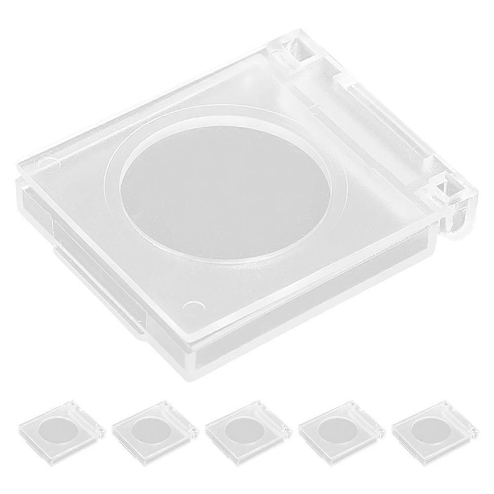 6pcs Wall Button Cover Lockout Box Transparent Push Button Switch Cover Push Button Switch Cap