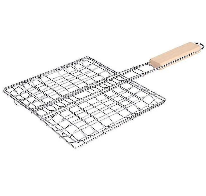 Ανοξείδωτο καλάθι σχάρας, φορητά υπαίθρια εξαρτήματα bbq στρατοπέδευσης1 Piecesilver