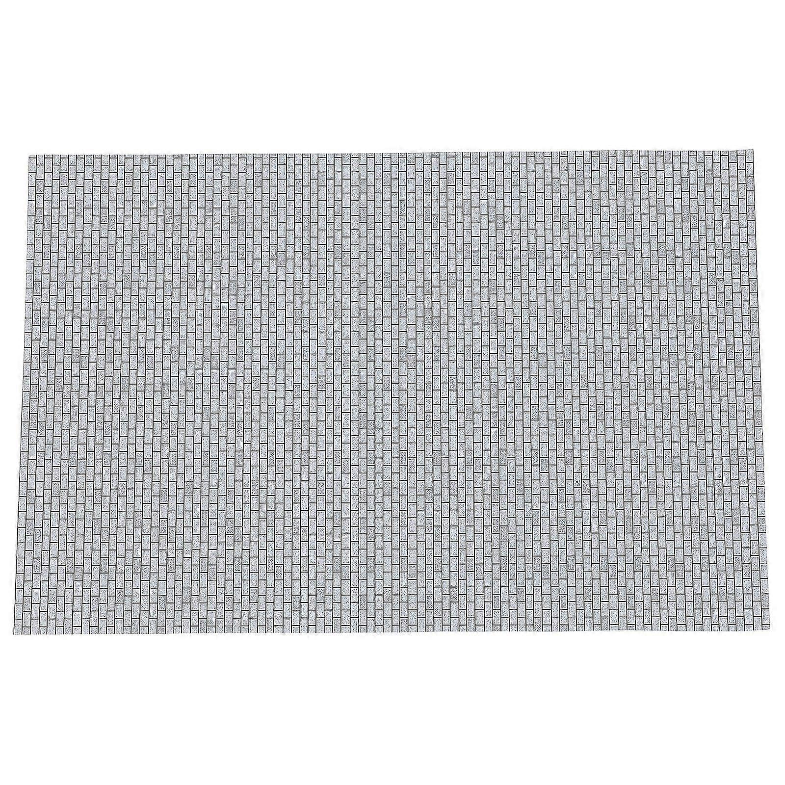 Grey Miniature Simulation Brick Model Sheet for DIY Micro Landscape Walls