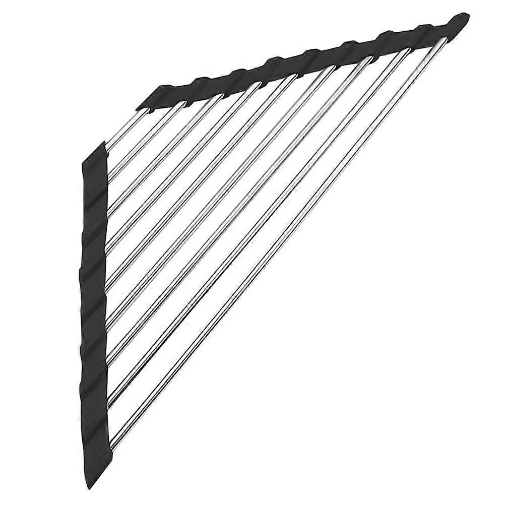 Sink Corner Drying Rack Triangular Sponge Holder Sink Rolling-up Drying Rack