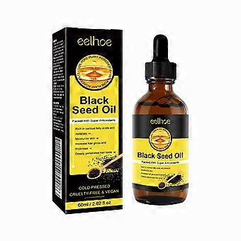 Black Seed Oil Hair Serum, Moisturizes Dry Frizzy Hair, Reduces Hair Loss, Promotes Thicker Hair, Nourishing Repair Treatment, 30ml