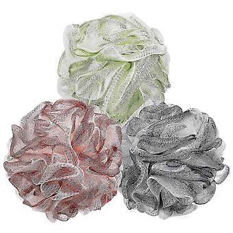 3Pcs Shower Loofah Set, PE Bath Sponges for Gentle Exfoliation