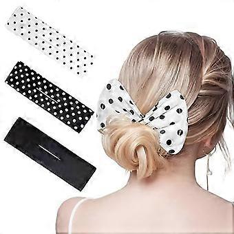35x9,3 cm 3 Stück Deft Hair Bun Maker Lazy Hair Curler Deft Bun Modische Farben Bow Maker, süße französische Twist Easy Bun Hair Bun Maker für Frauen & G
