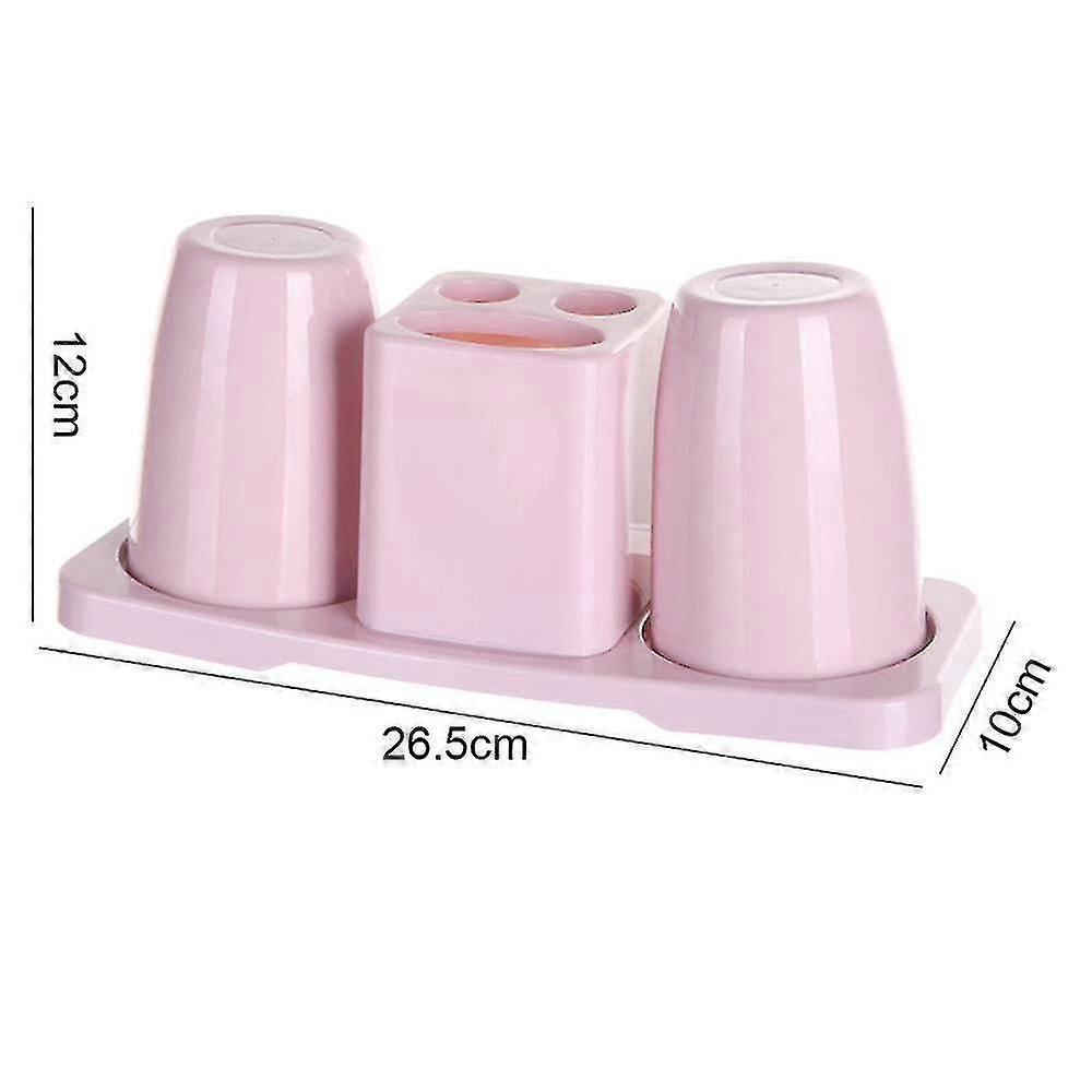Bathroom Toothbrush Toothpaste Stand Organizer Plastic Rack Set