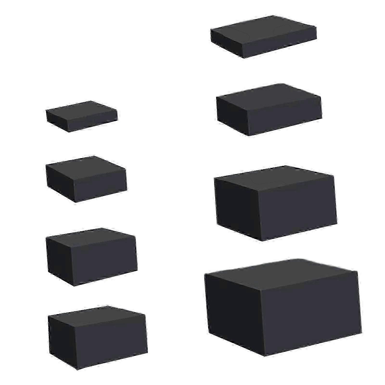 8x Acrylic Cube Display Box Riser Nesting Riser Stands for Food Cake Dessert White