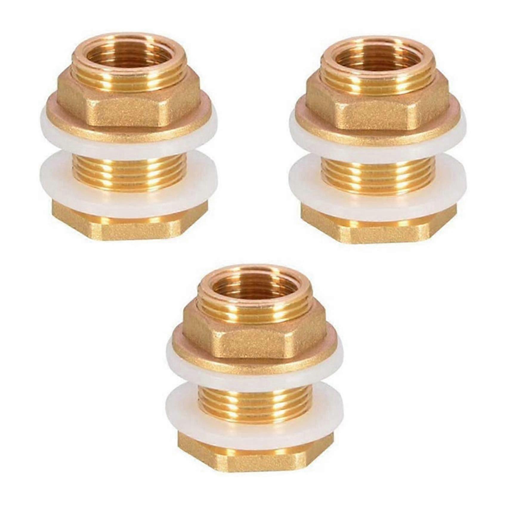 Solid Brass Bulkhead Fitting,With Silicone Rings