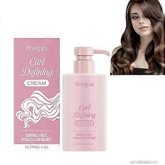 Hair Curl Defining Cream, Curl Defining Cream, Curl Cream for Curly Hair Anti Frizz, Moisturizing, Smoothing for Curly & Wavy Hair 114g