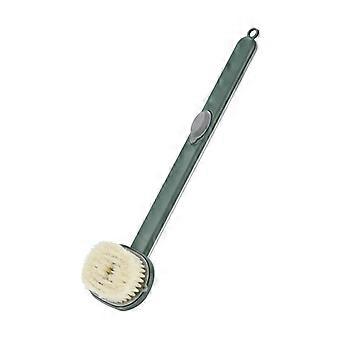 Long Handle Back Scrubber with Soap Dispenser, Body Brush for Shower Exfoliating and Easy Refill Grip