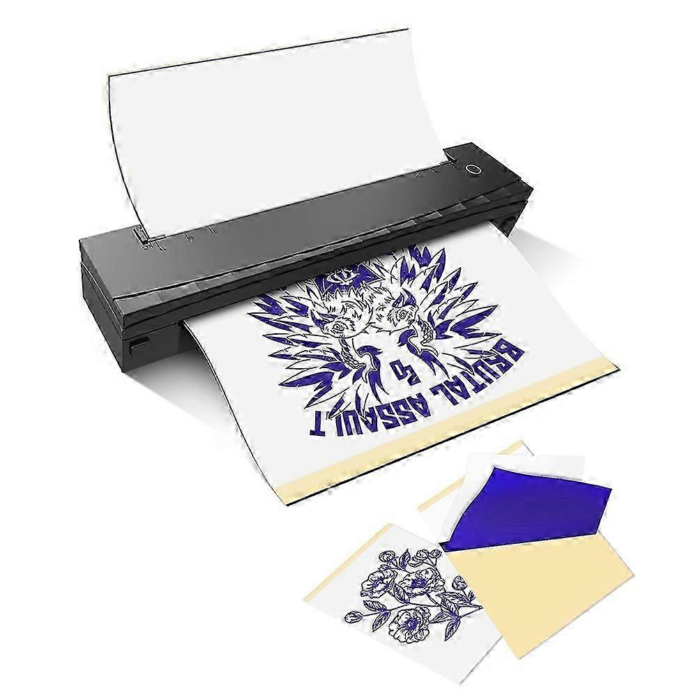 Wireless Tattoo Stencil Printer Portable Bluetooth Tattoo Printer Compatible with Smartphone Pad for Beginners