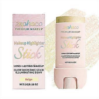 1-3x Cremiger Highlighter-Stick für langanhaltenden, taufrischen Glow für Gesicht und Körper, praktischer Make-up-Stick für unterwegs