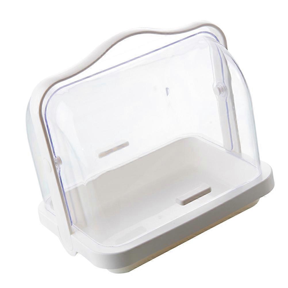 Handheld White Bread Storage Box for Storage with Infant Dishes Box