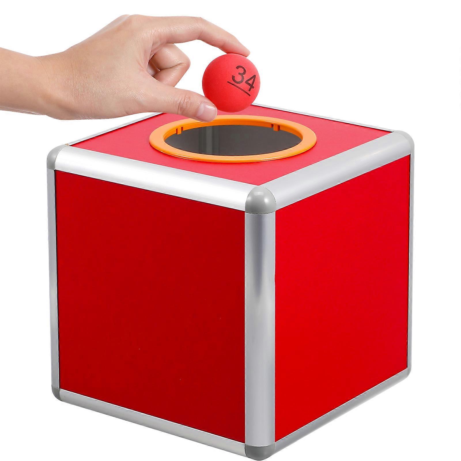 Raffle Ticket Box for Storage Red Multi-Functional Ball Game Box