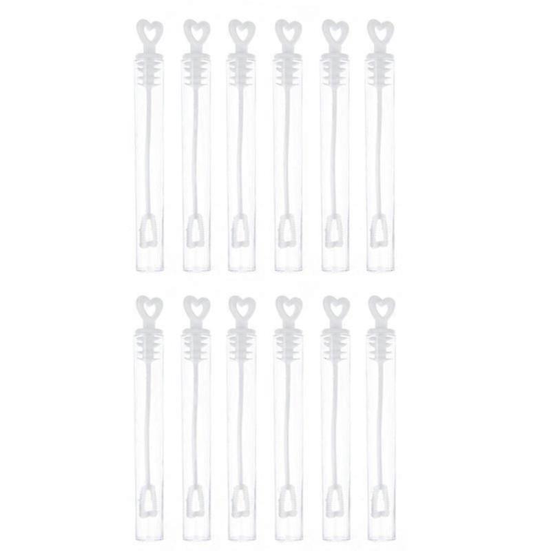 12 Soap Bubbles Wedding Heart Handle Wedding Bubbles Empty Bottle