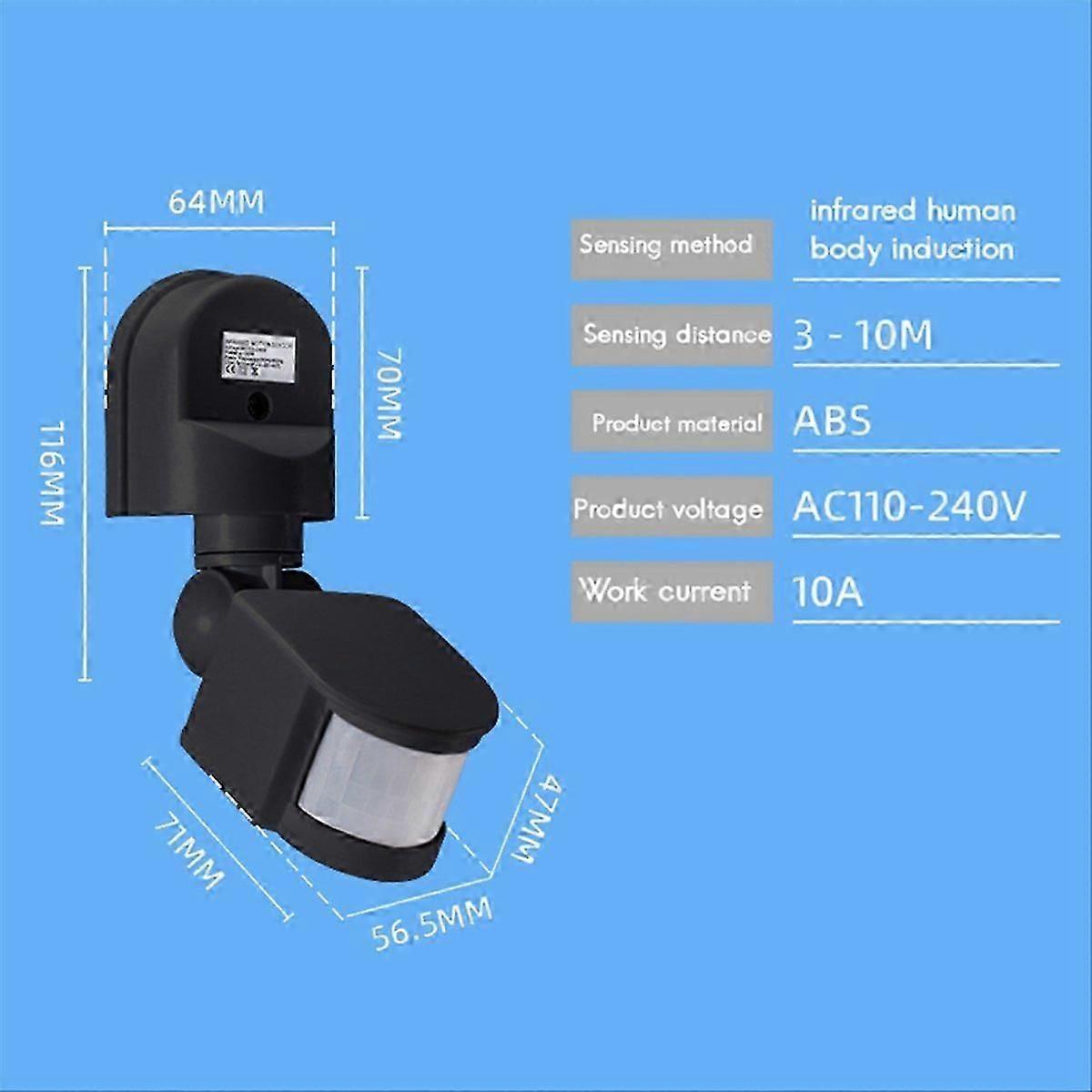 AC110-240V Motion Sensor Automatic Infrared Light Sensor Movement Detector Outdoor Light Switch Huma