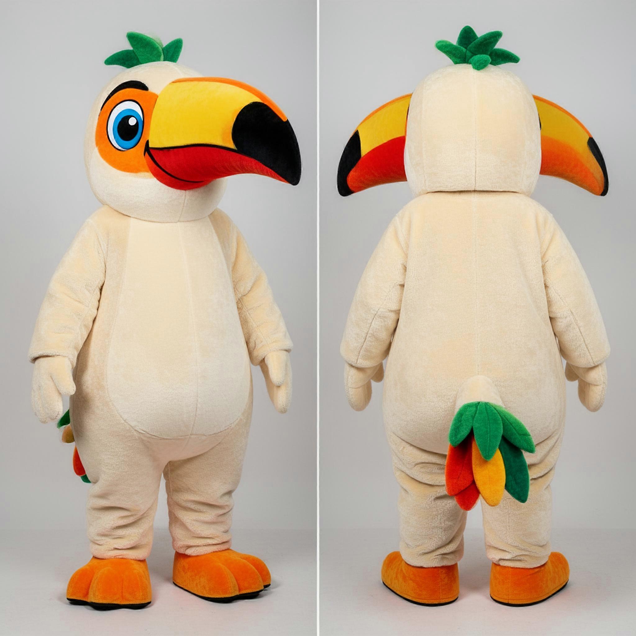 MASTICOT Cream White Vibrant Toucan Mascot