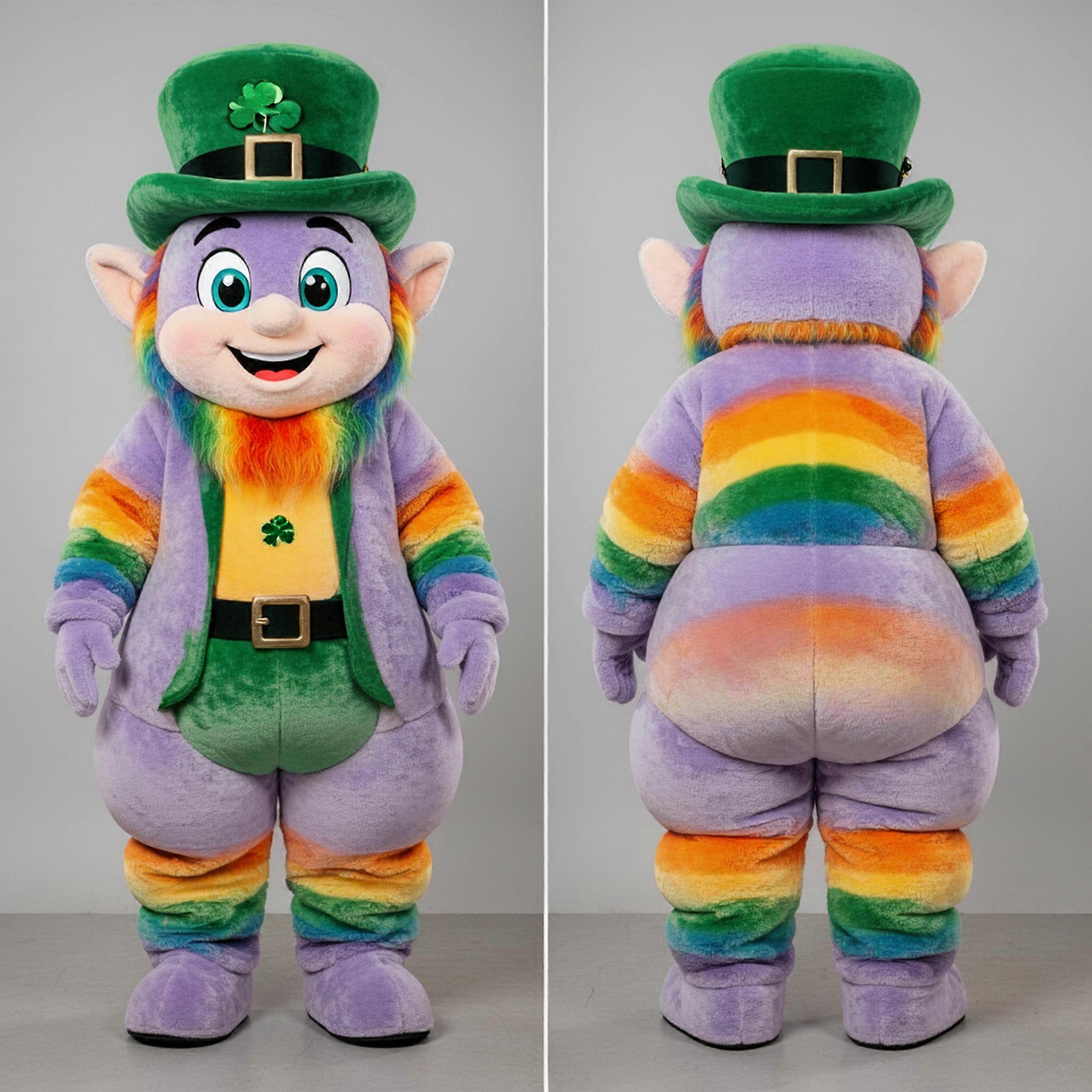 MASTICOT Lavender Plush Rainbow Mascot