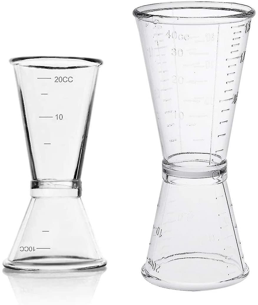 Cocktail Jigger Double Bar Liquor Jigger 10ml / 20ml E 20ml / 40ml2pcs-trasparente
