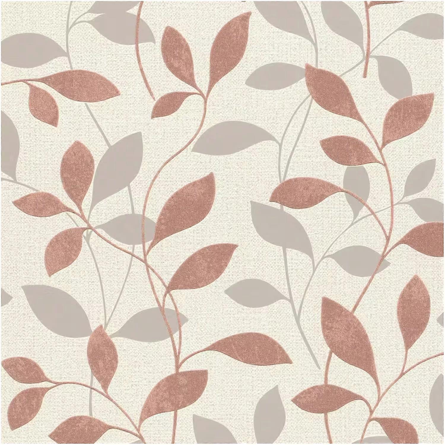 Leafy Tendrils Red Wallpaper