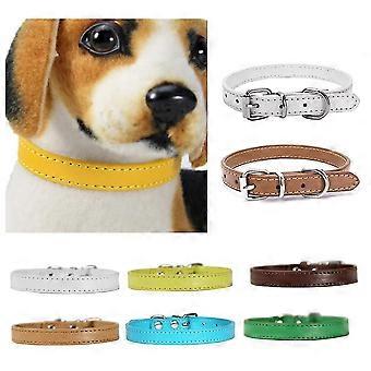 ZHOUBA Dog Faux Leather Collar Puppy Leash Neck Strap Walking Traction Pet Supplies