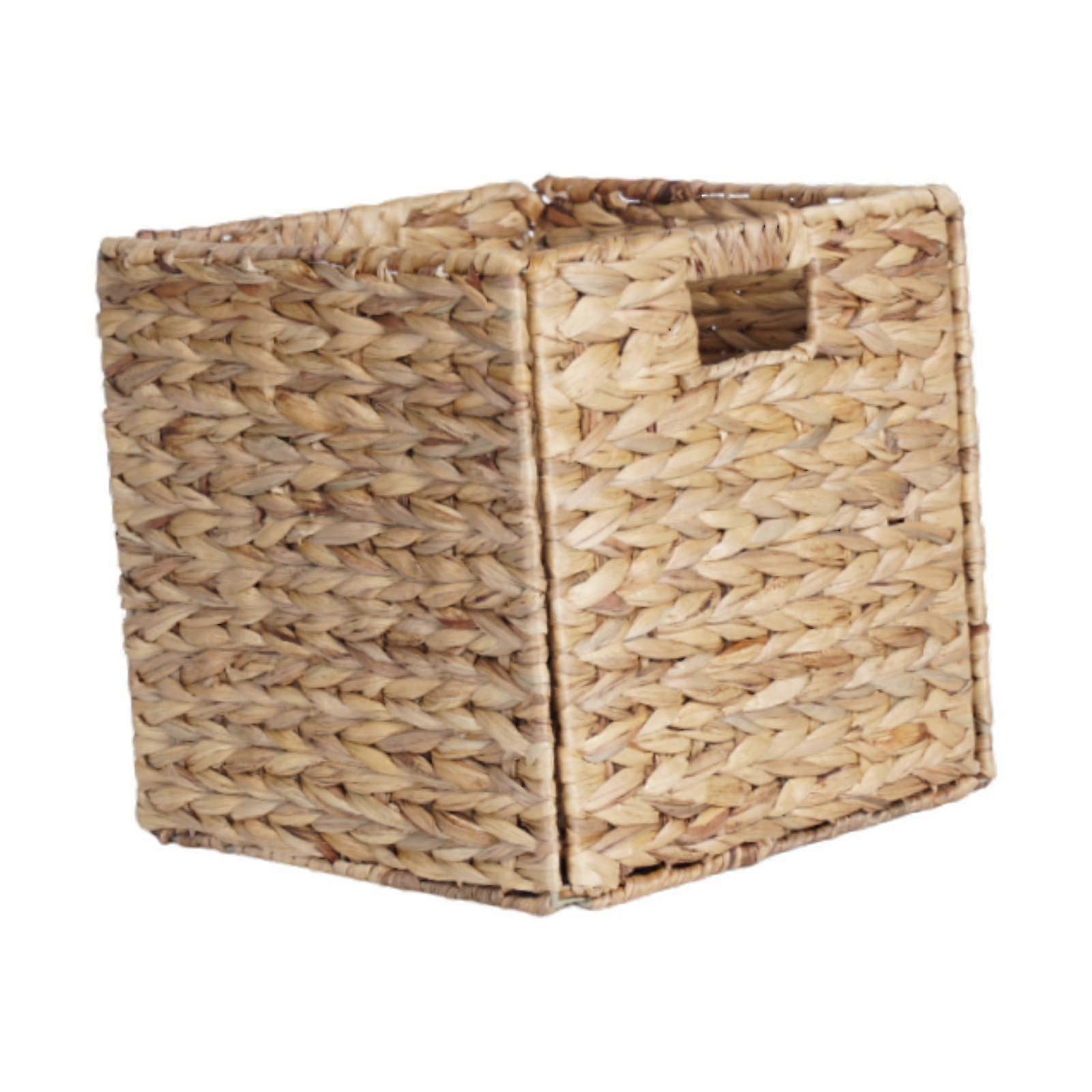 Rustic Foldable Hyacinth Desktop Basket