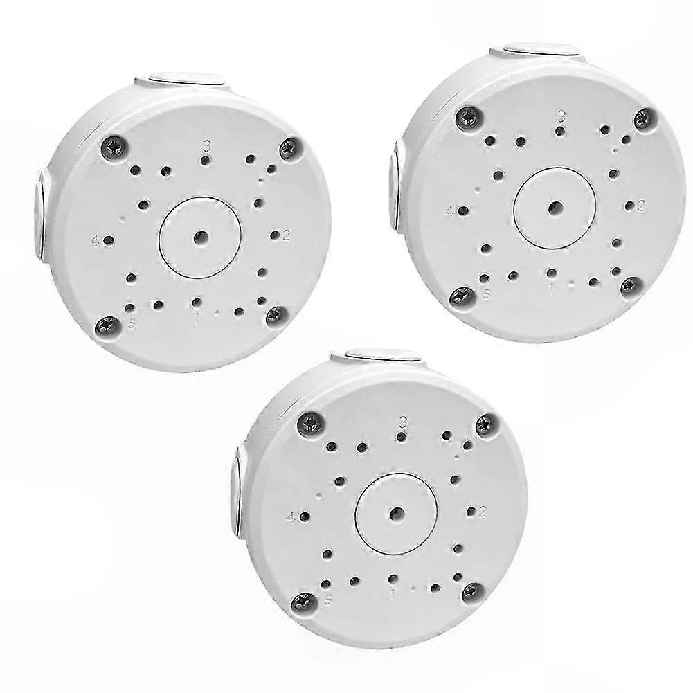 Outdoor Junction Box 3 Pack, Rainproof Hide Cable Bracket & Camera Mount Base for Dome IP Security Cameras