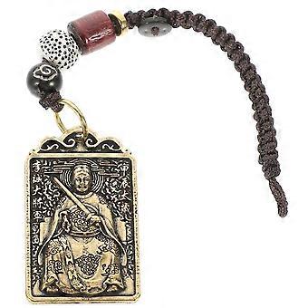 Pendant Keychain Rope Hanging Decor for Car Key Dark Brown Copper