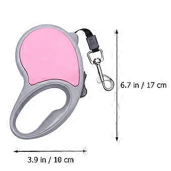 Telescopic Traction Rope for Dog Training 5M Automatic Retractable Leash Pink