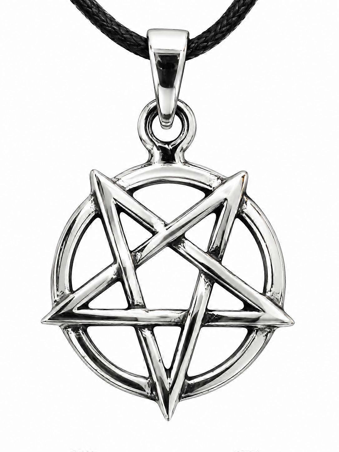 Pentagramm 252 Mit Schlangenkette - Silber