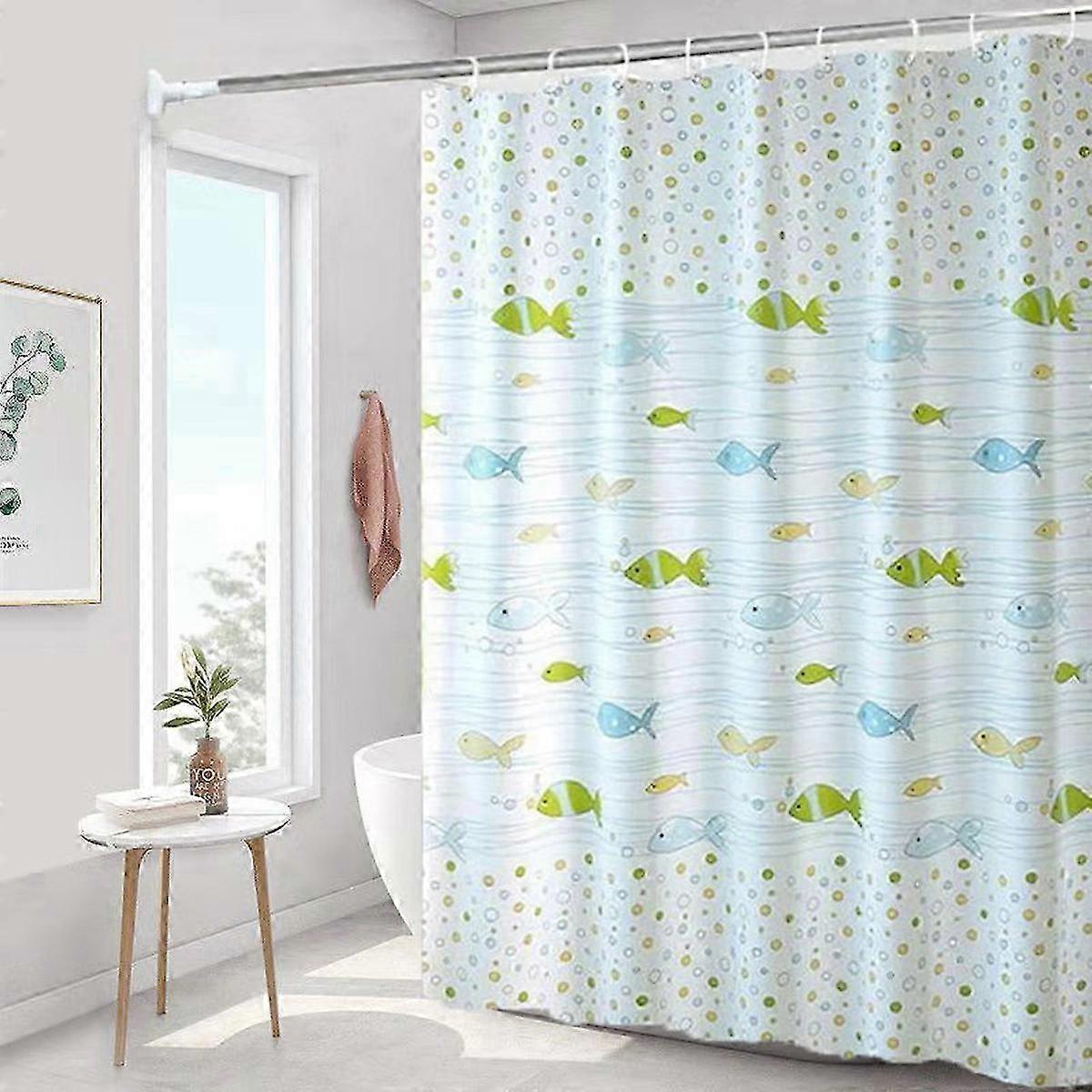 Machine Washable PEVA Shower Curtain Set