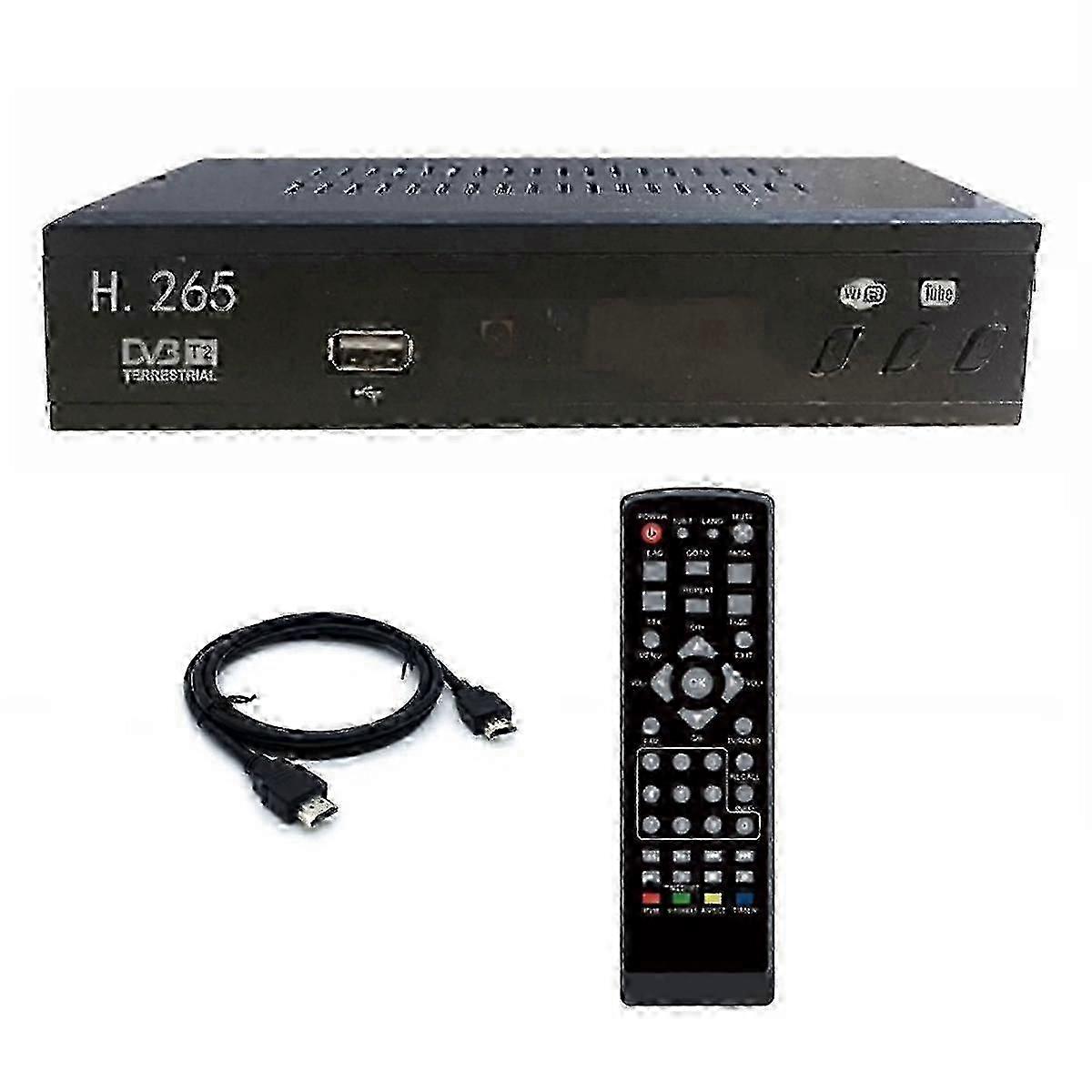 1080P HD DVB T2 HEVC 265 TV Decoder USB Terrestrial Receiver EU Plug