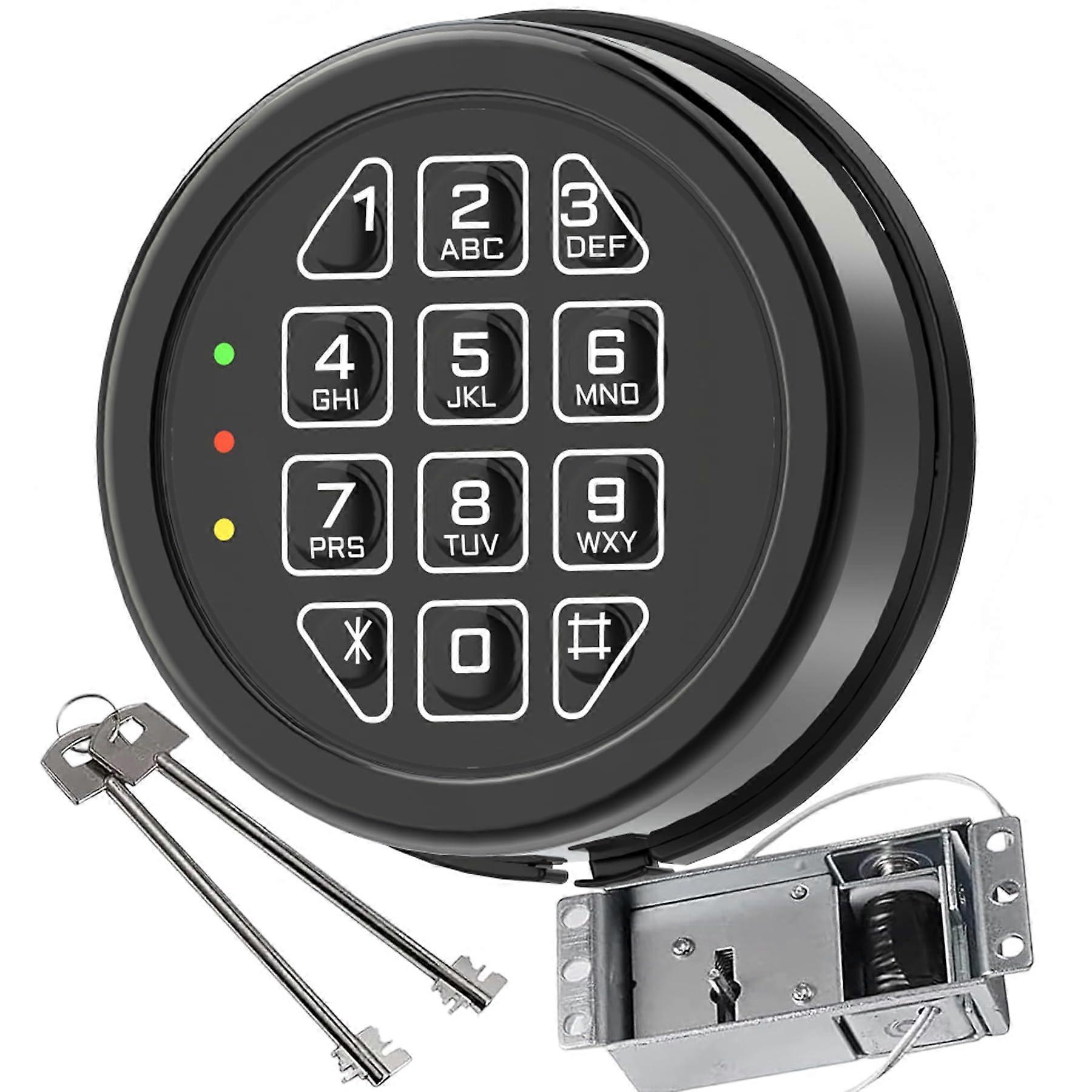 Electronic Safe Lock Keypad Replacement with Solenoid Door Lock, Remote Control, Failsecure Design