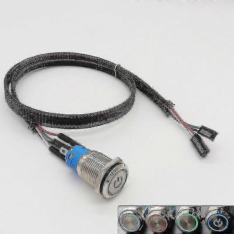 Pc Host Start Power Sw Button Switch Computer Reset Sw Button Switch With Cable