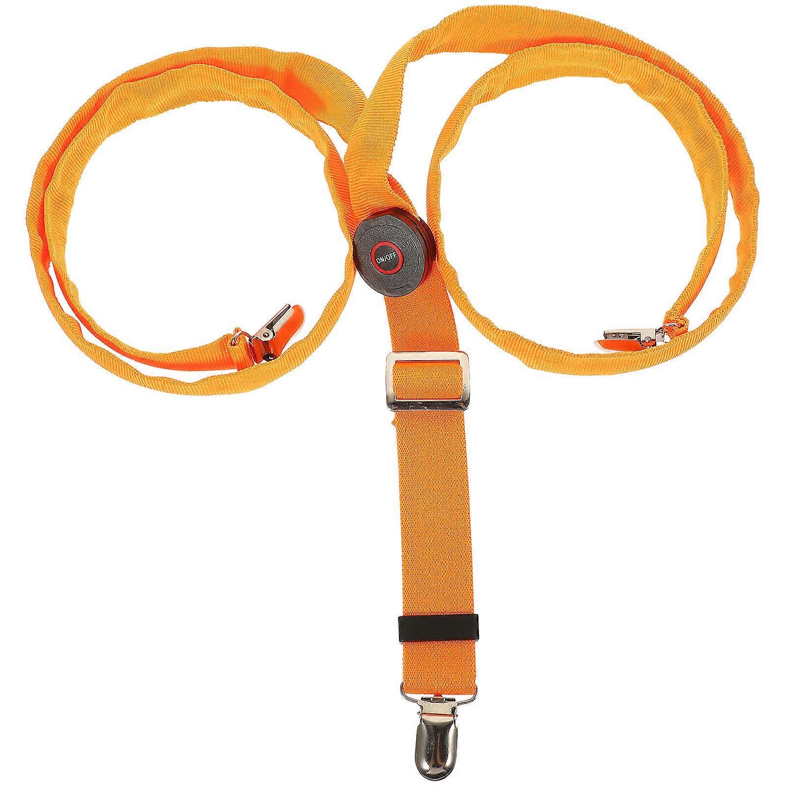 Orange Adjustable Luminous Suspender Pants Strap for Holding Up Pants