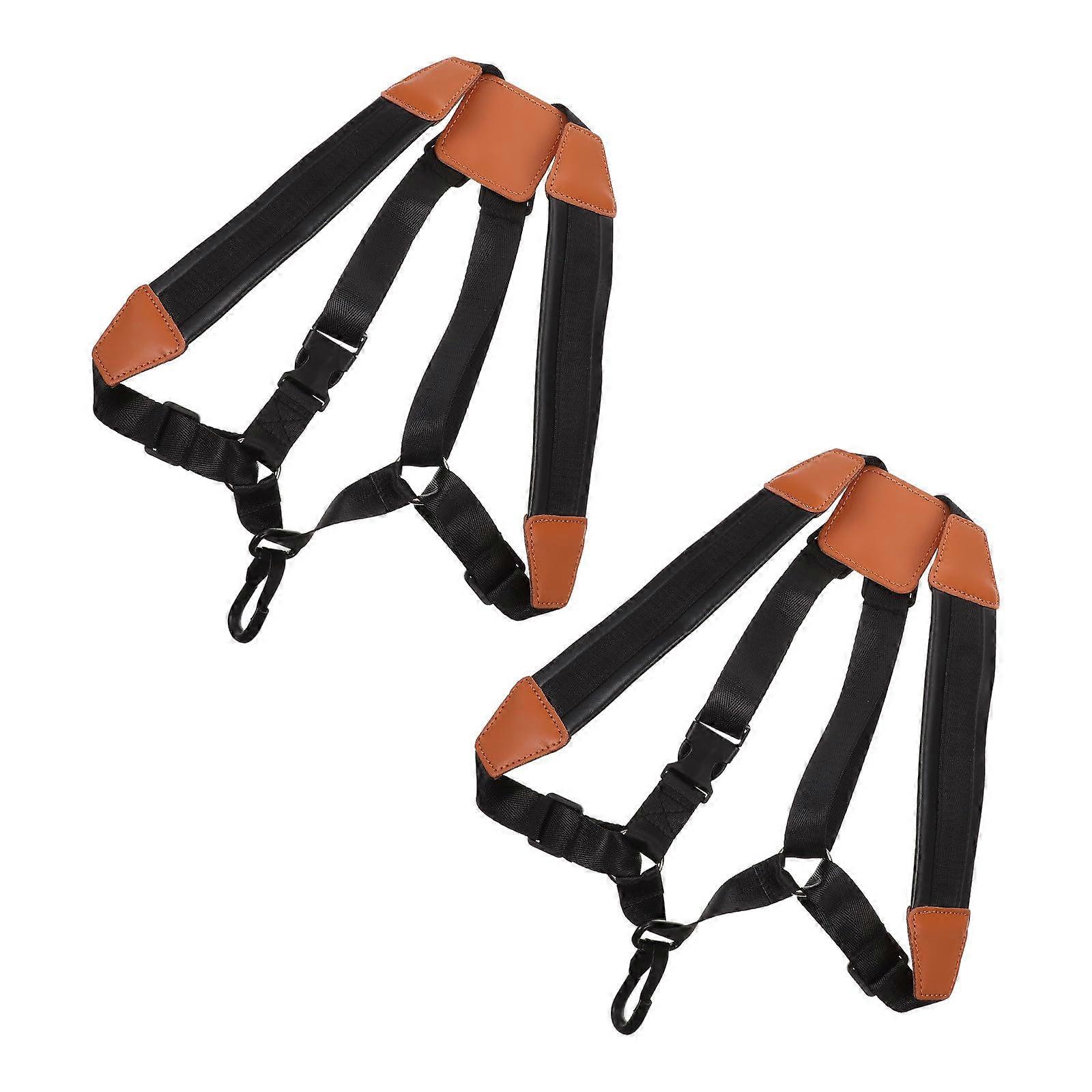 2Pcs Small Size Saxophone Shoulder Strap Adjustable Ergonomic Support Harness for Beginners