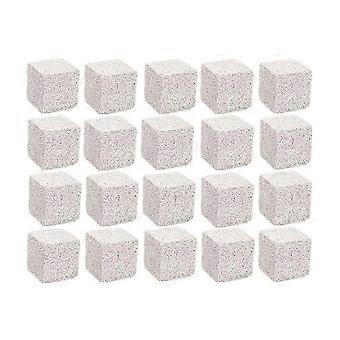 20 Pack Small Animal Lava Bites, Hamster Teeth Grinding Block, Bunny Chew Toys, Natural Mineral Calcium Square Stone-SFYGV