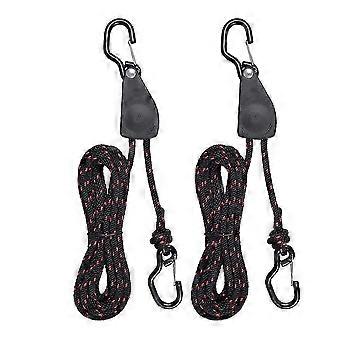 2PCS Kayak Rope Tie Down Ratchet Straps 1/4" Bow and Stern Tie Down Kayak Heavy Duty Ratchet Rope